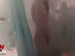 I filmed my playgirl shower undressed and receive me off
